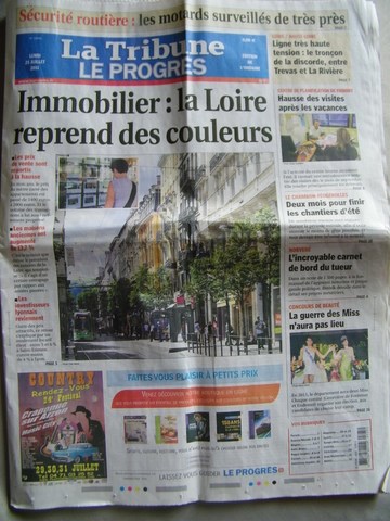 La tribune-Le Progrès du 25/07/2011